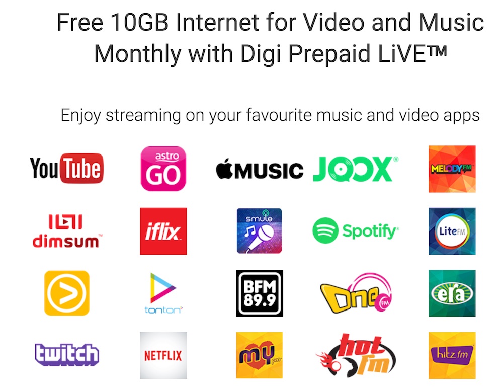10GB Streaming Data on Prepaid Live and Unlimited Social on Prepaid Best