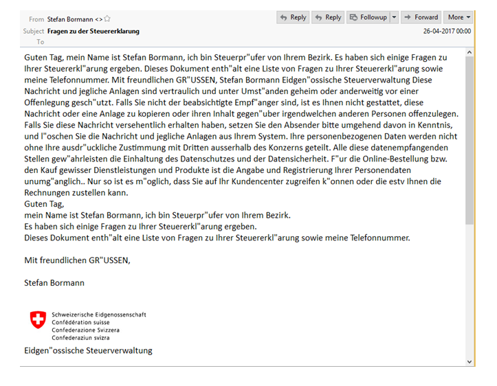 Mac Phishing Email German