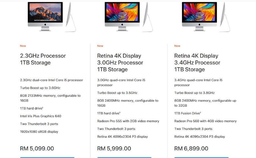2017 Apple iMac Price Malaysia - June