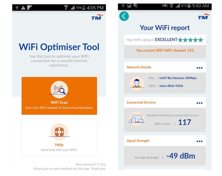 TM WiFi Optimiser Tool