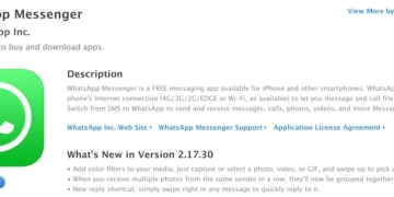WhatsApp iOS Update