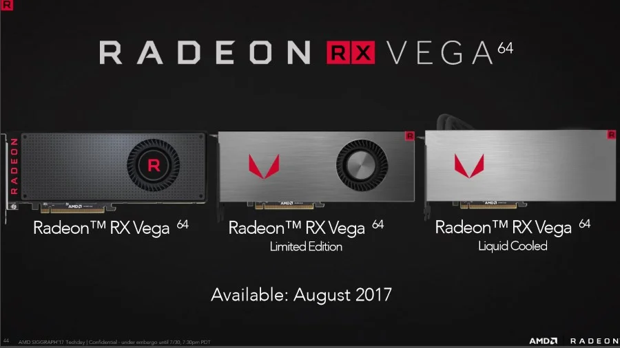 AMD Radeon RX Vega Line-Up