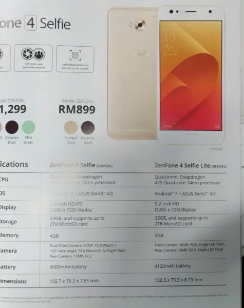 ASUS ZenFone 4 Selfie Lite