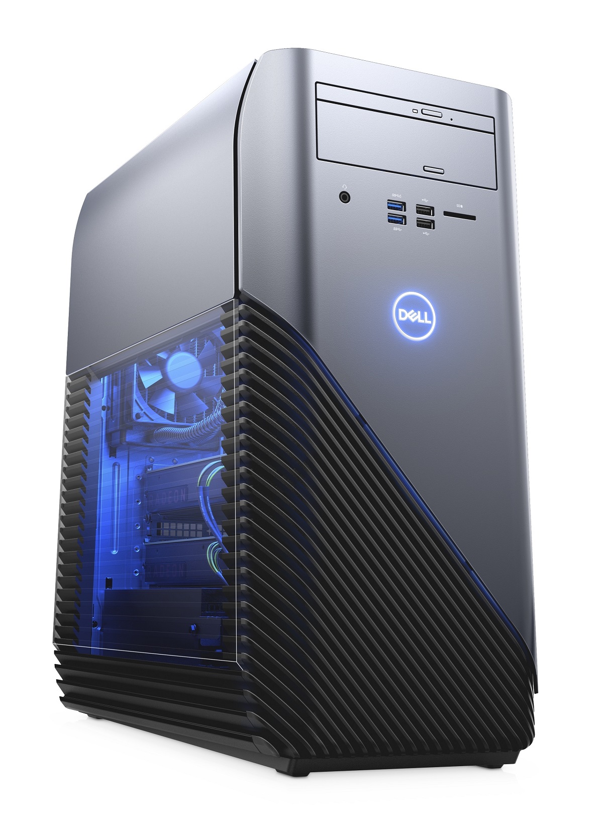 Dell Inspiron Gaming Desktop with clear side panel