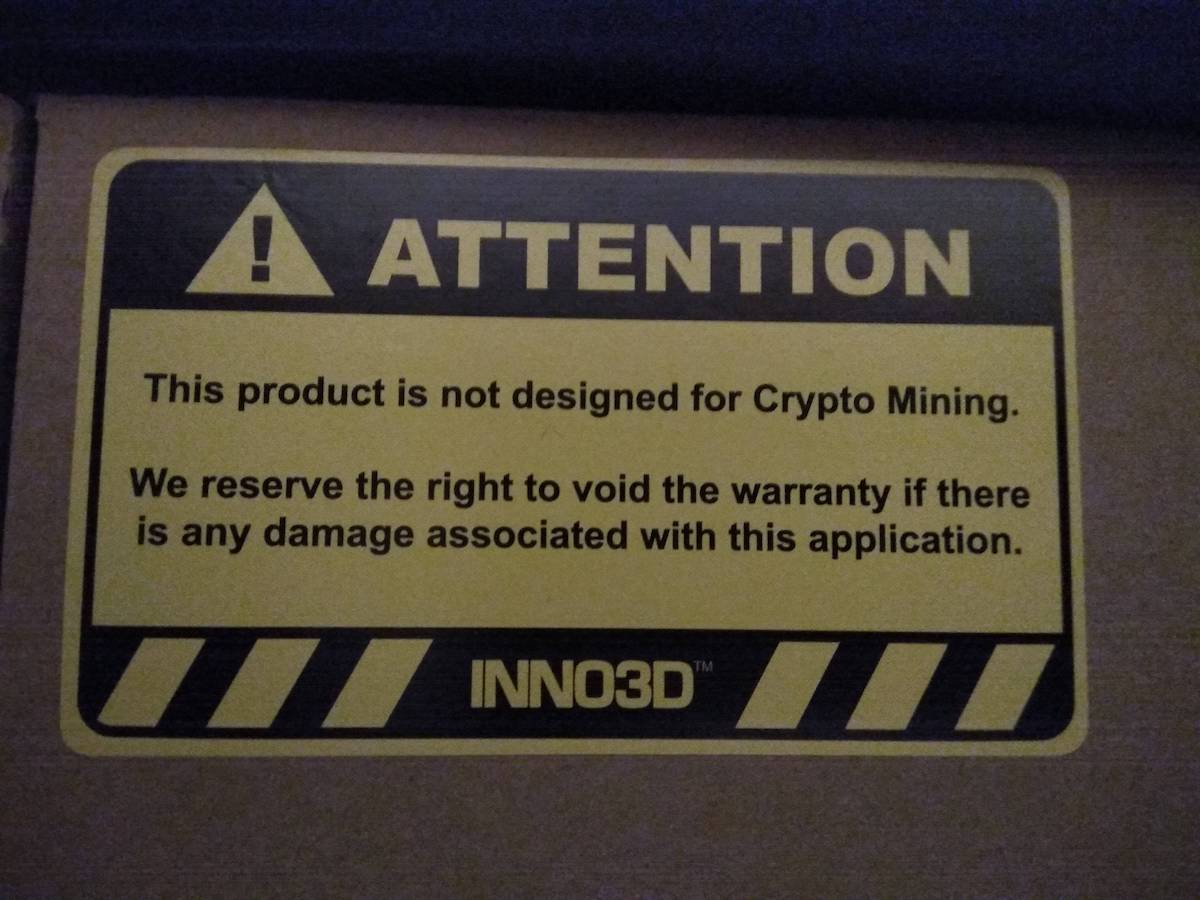Inno3D Mining Warning