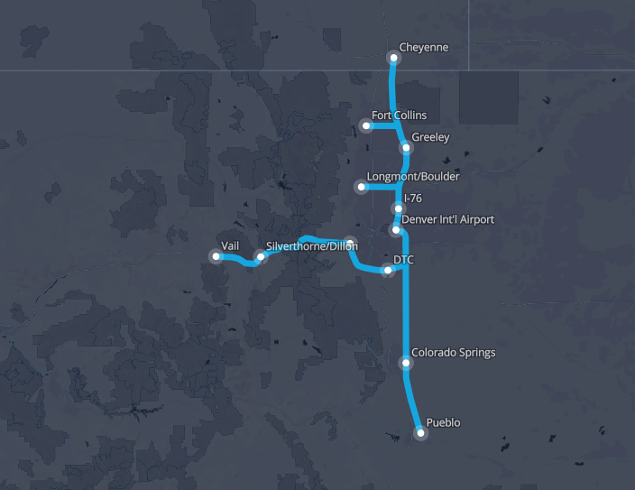 Hyperloop One Denver Route