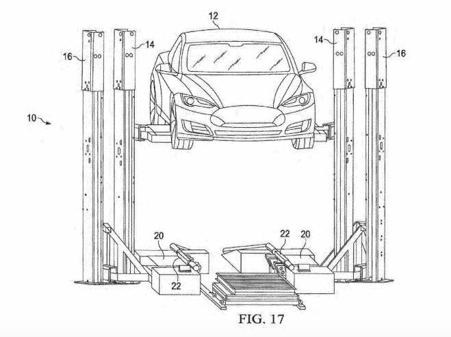 Tesla Battery Swap Patent 2