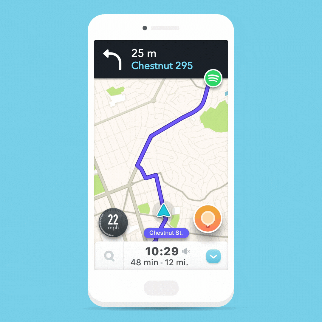 Waze with Spotify Integration iOS
