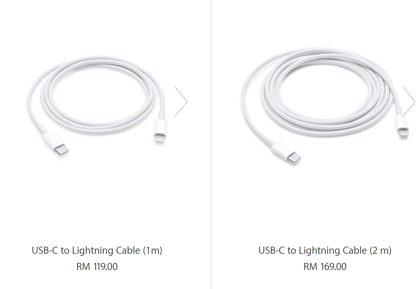 apple usb c lightning cable
