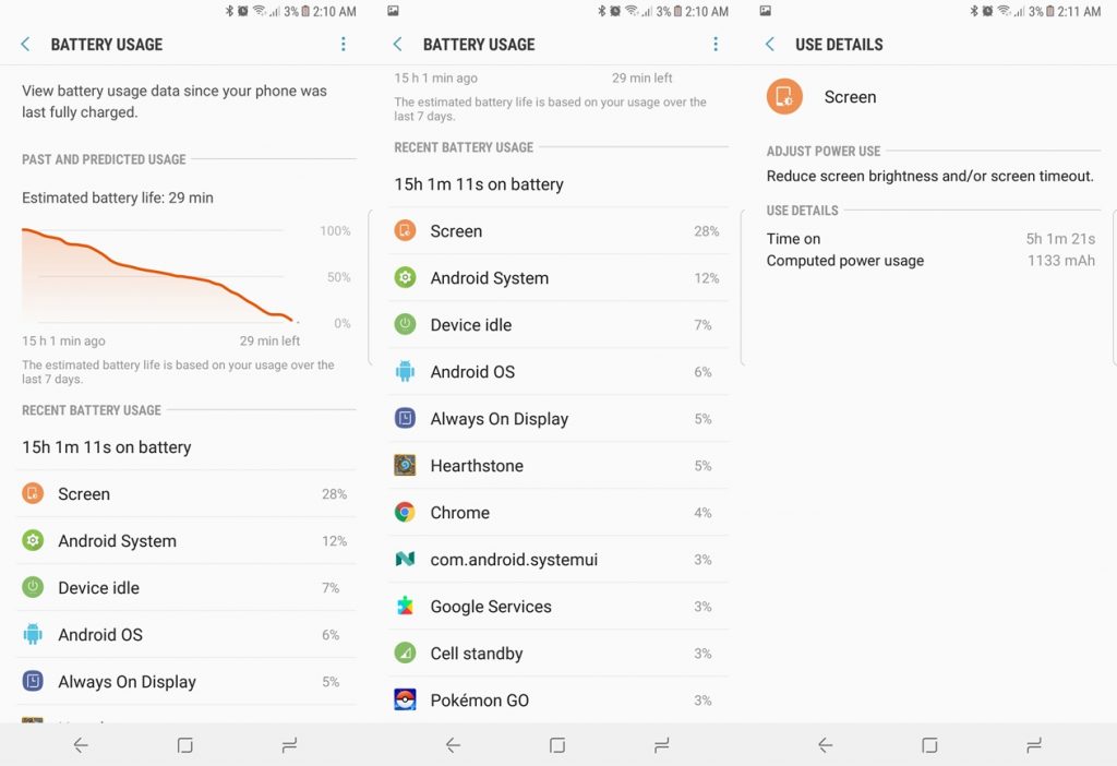 note 8 battery life