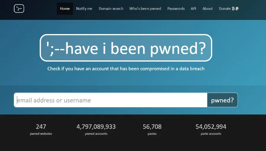 Have I Been Pwned?