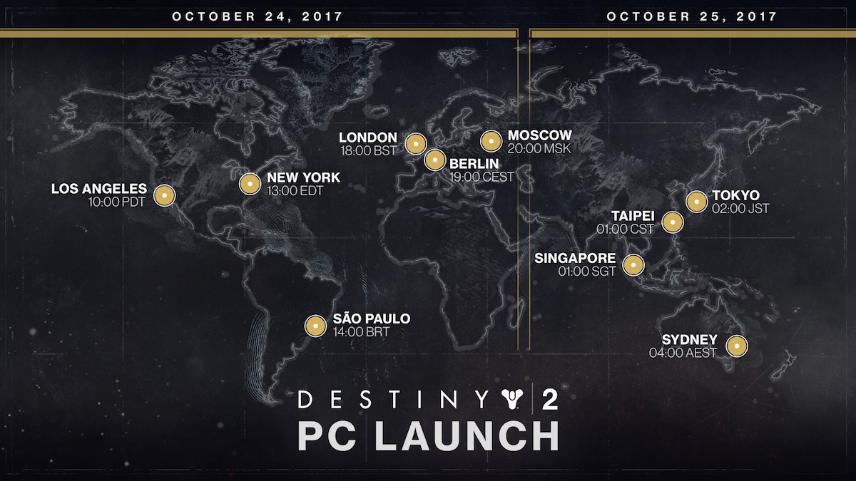 Destiny 2 Launch Times