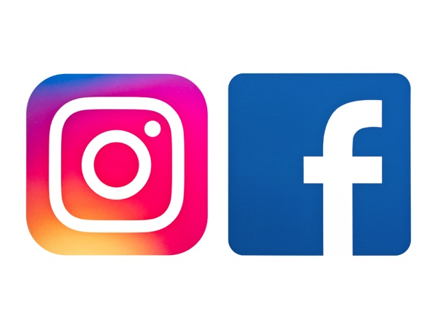 Instagram and Facebook logos
