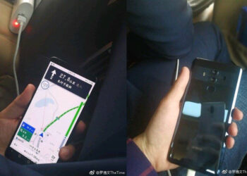 The FullView display and glassback of the Huawei Mate 10 Pro clearly seen in this leaked photo