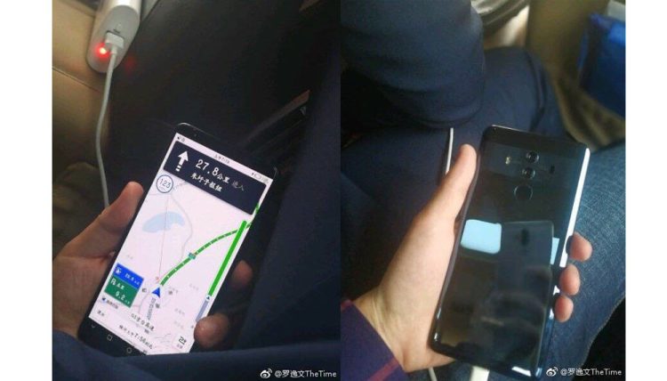 The FullView display and glassback of the Huawei Mate 10 Pro clearly seen in this leaked photo