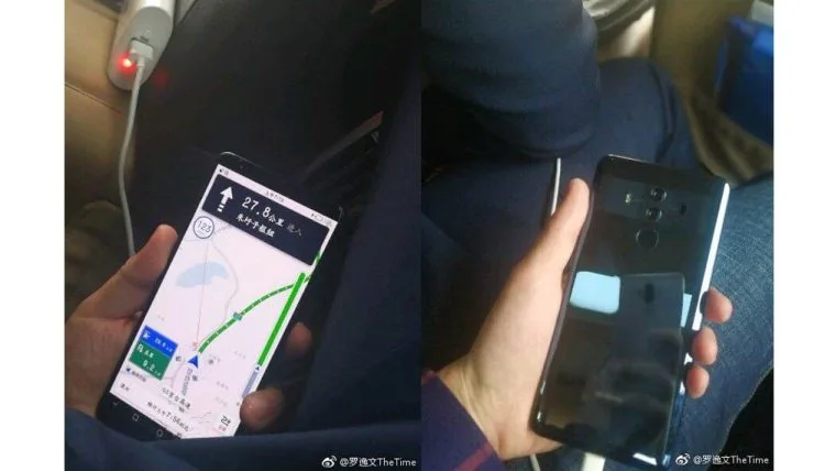 The FullView display and glassback of the Huawei Mate 10 Pro clearly seen in this leaked photo