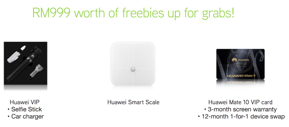 Maxis Huawei Mate 10 Preorder Freebies