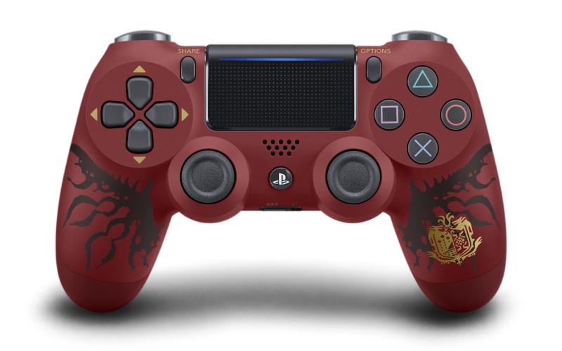 The DS4 controller for PlayStation 4 Pro Monster Hunter: World Rathalos Edition.