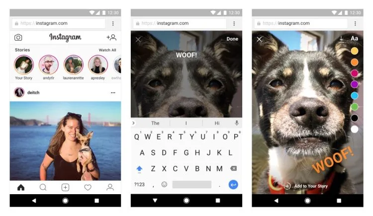 Instagram Stories Mobile Web