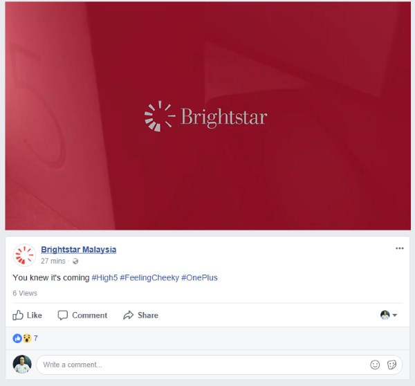 OnePlus 5T Brightstar Malaysia Teaser