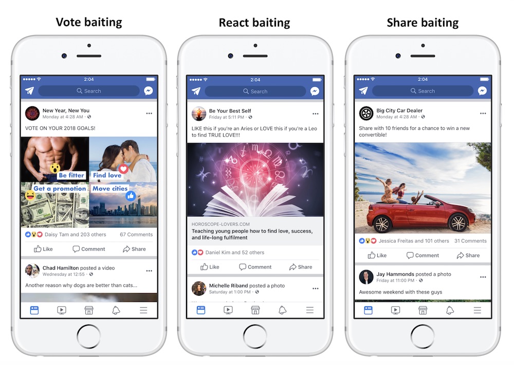 Facebook Engagement Bait Posts
