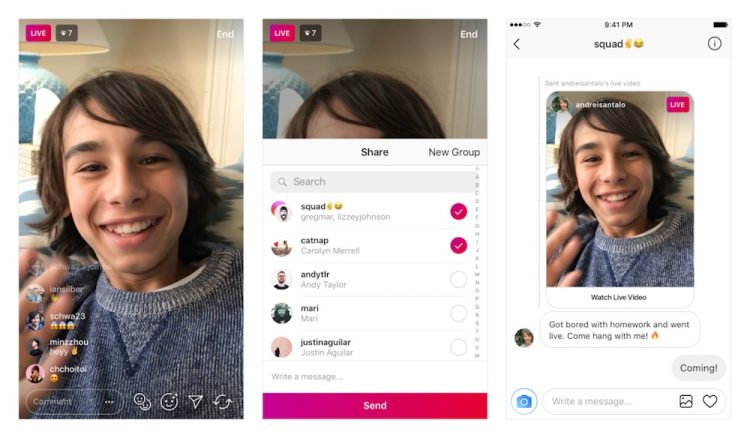 Instagram live videos in Direct