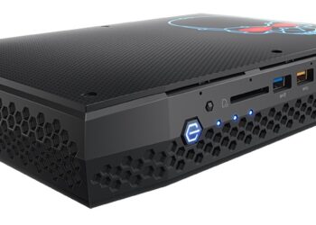 Intel on Jan. 7, 2018, launched the latest and most powerful Intel NUC to date, based on the newly announced 8th Gen Intel Core i7 processor with Radeon RX Vega M graphics. (Credit: Intel Corporation)