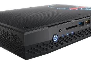 Intel on Jan. 7, 2018, launched the latest and most powerful Intel NUC to date, based on the newly announced 8th Gen Intel Core i7 processor with Radeon RX Vega M graphics. (Credit: Intel Corporation)