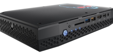 Intel on Jan. 7, 2018, launched the latest and most powerful Intel NUC to date, based on the newly announced 8th Gen Intel Core i7 processor with Radeon RX Vega M graphics. (Credit: Intel Corporation)