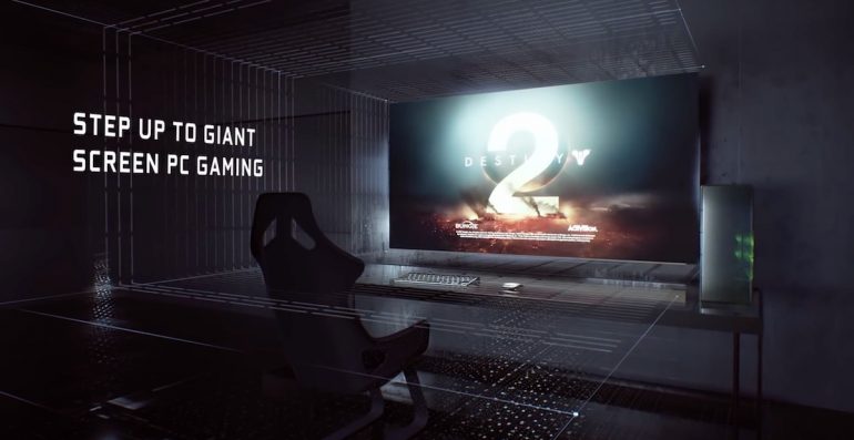 ces 2018 nvidia debuts big format gaming displays built in g sync format g