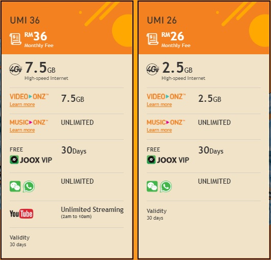 U Mobile Introduces Umi 36 And Umi 26 Prepaid Plans Lowyat Net