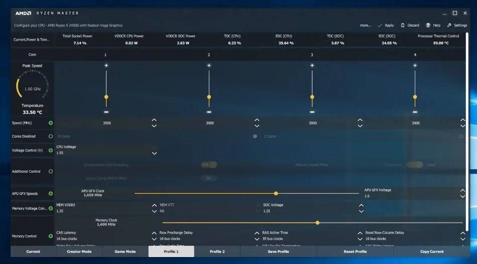 AMD Ryzen Master Overclocking Tool