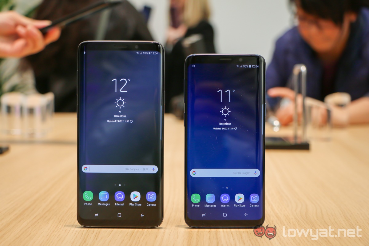Самсунг 9 сравнение. Samsung Galaxy s9 и s9+ вид.