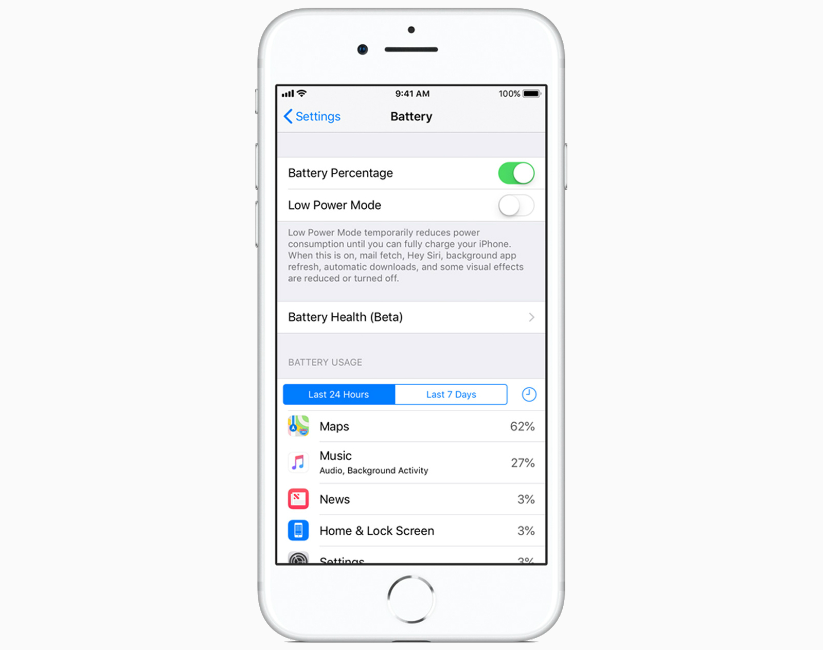 Apple iOS 11.3 Battery