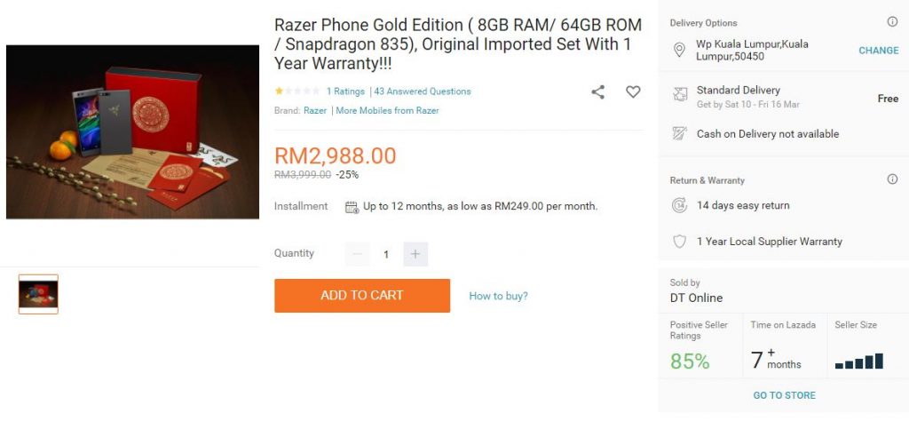 razer phone gold lazada 1