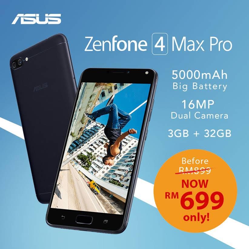 Asus Zenfone 4 Max Pro price drop