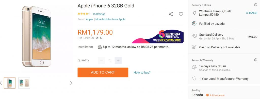 iphone 6 32gb lazada deal