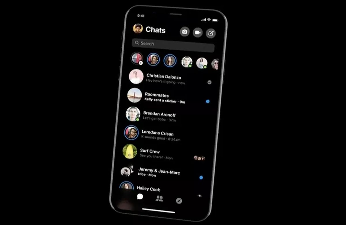 facebook messenger redesign dark mode