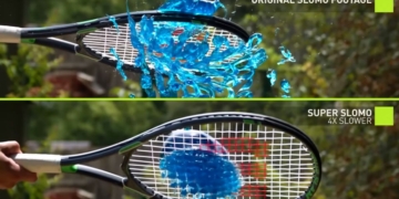 nvidia ai slow motion video tennis balloon
