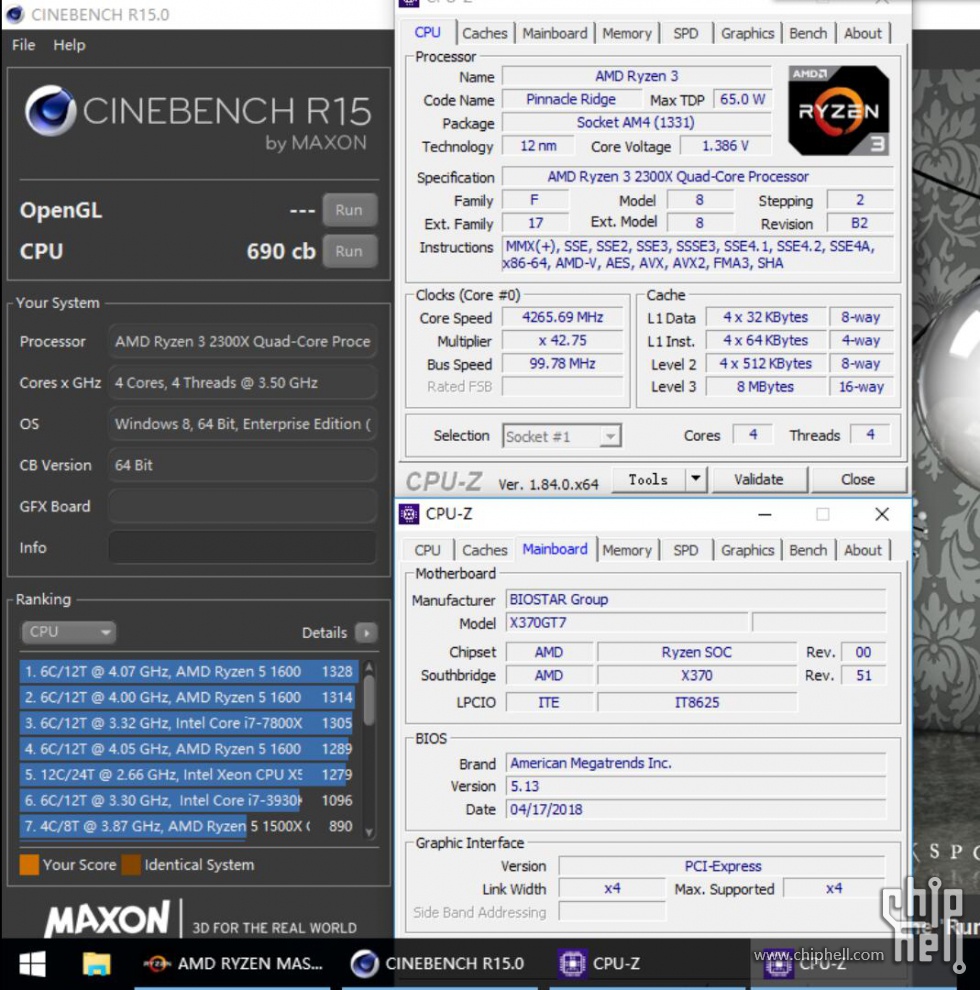 AMD Ryzen 3 2300X Bench Leak 1