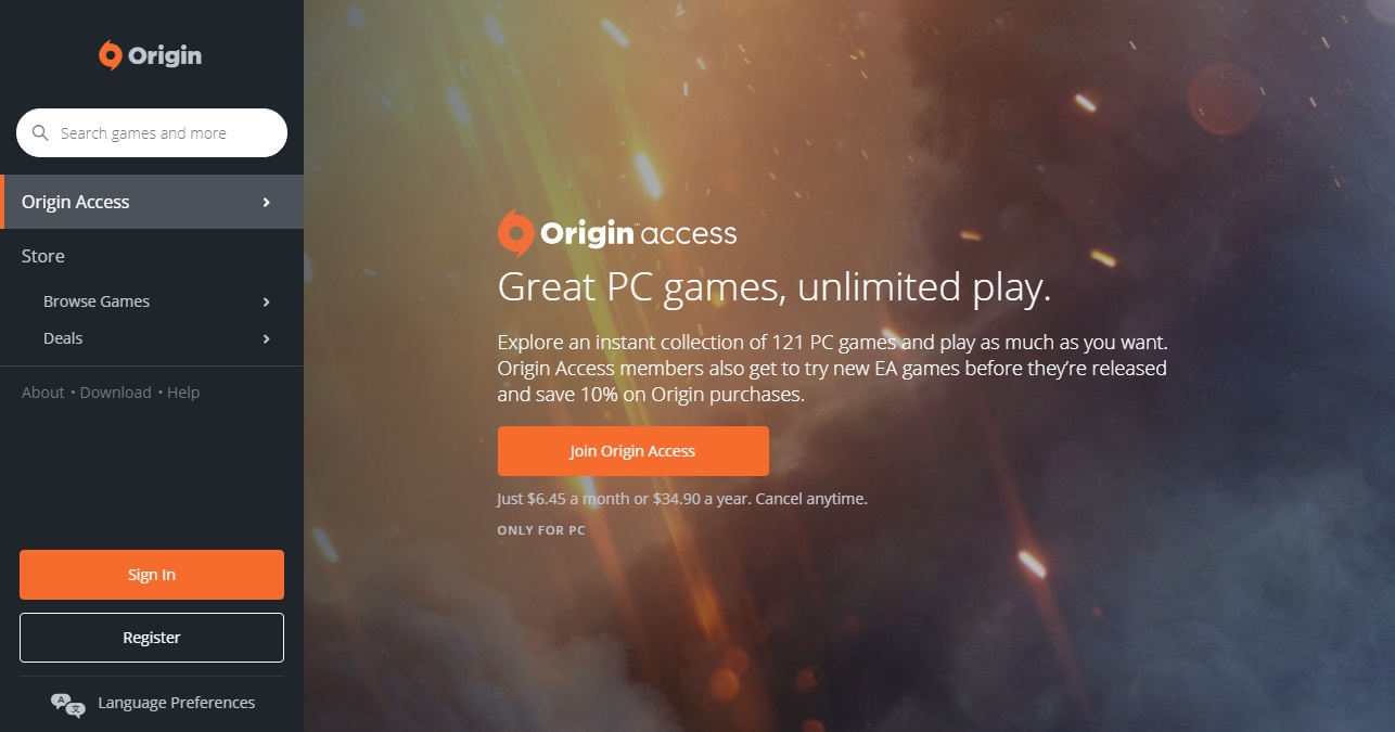 EA released an update to Origin.
