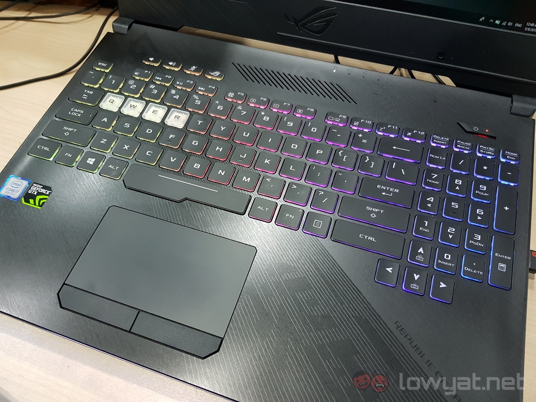 ASUS ROG Strix HERO II RGB keyboard