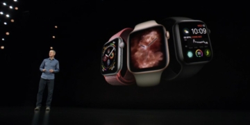Apple event apple watch series 4 silver gold space grey