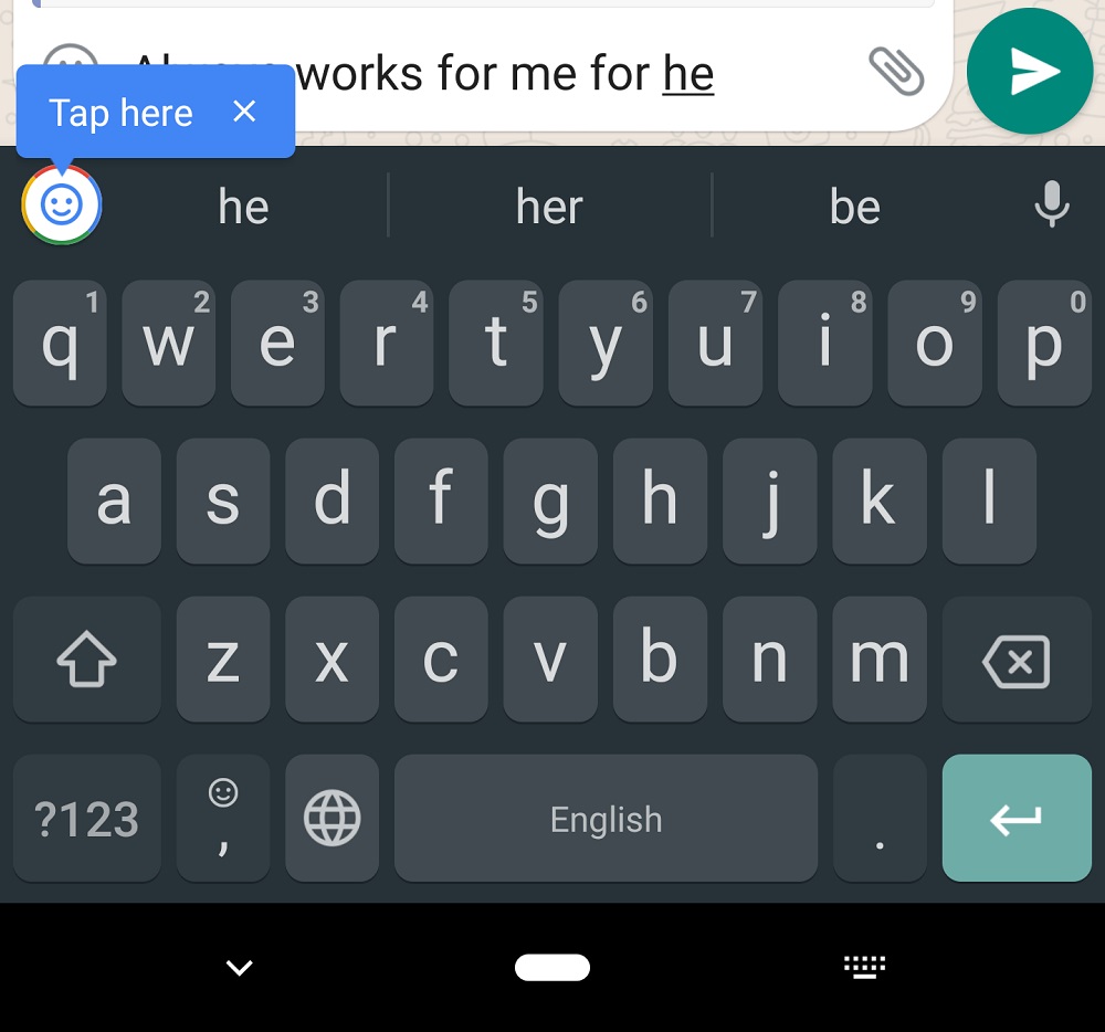 Gboard smiley