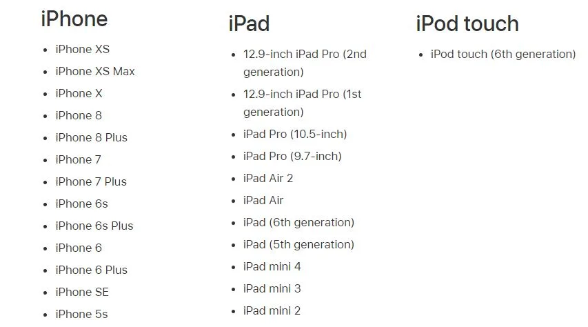 iOS 12 Is Now Live; Here's A List Of Compatible Devices 2 iOS compatible devices