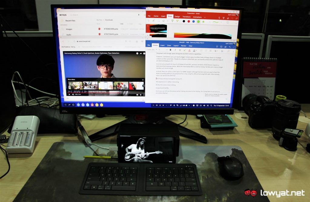 Samsung Galaxy Note 9 DeX desktop