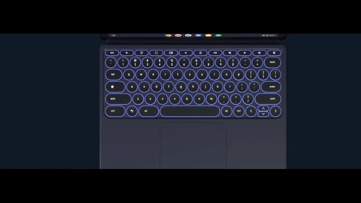 google pixel slate keyboard backlit keys