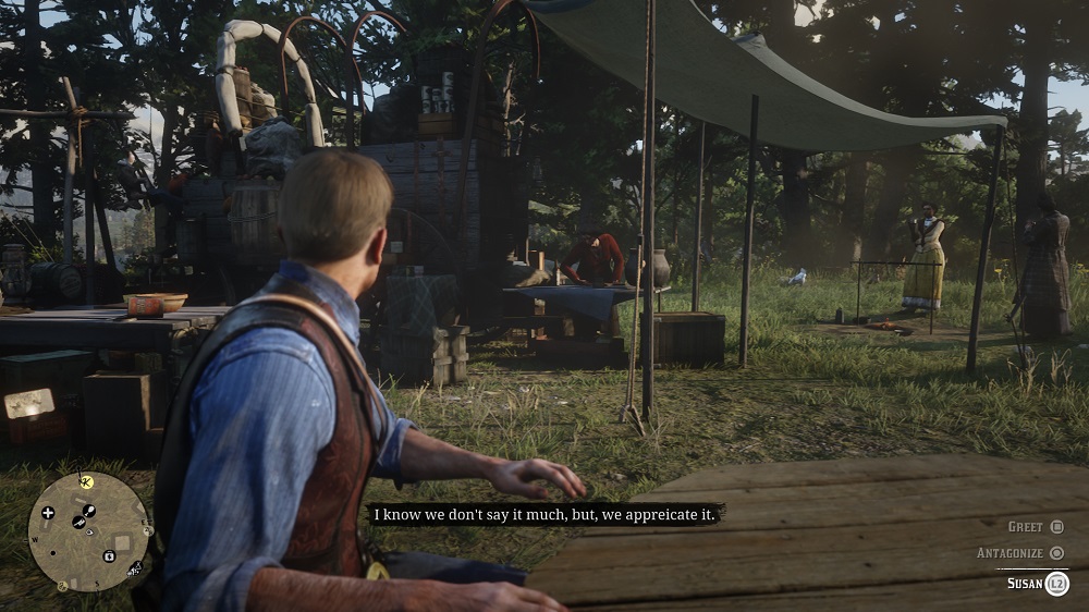 Red Dead Redemption II lock on dialogue