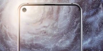 Samsung galaxy a8s closeup