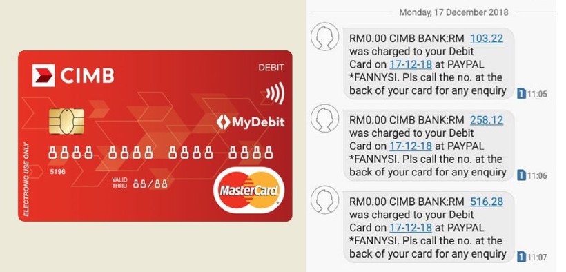 Cimb debit card expired